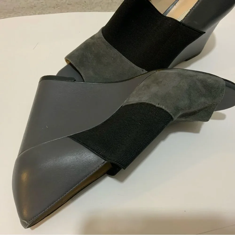 Karl Lagerfeld Moyen Darci Wedges 8 M Black Gray